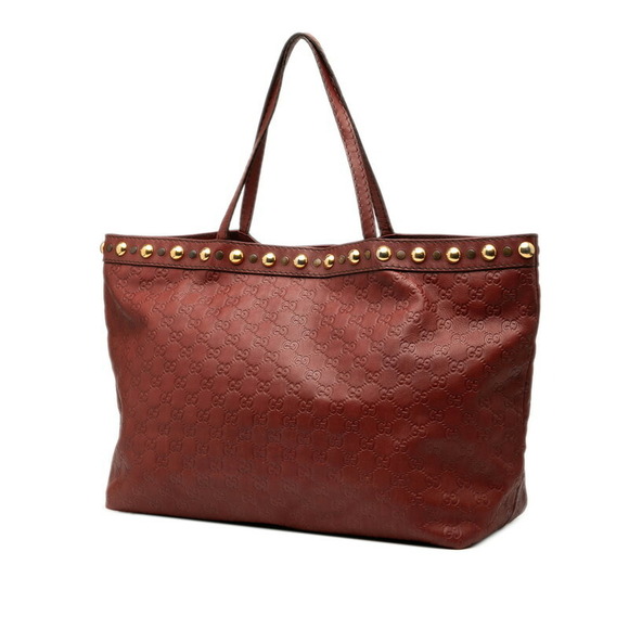 Gucci Handbags - Gucci Tote Bag ssima Red Leather